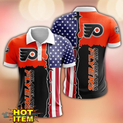 Philadelphia Flyers US Flag 3D Polo Shirt Golf Polo Shirt Men Gift Product Photo 1