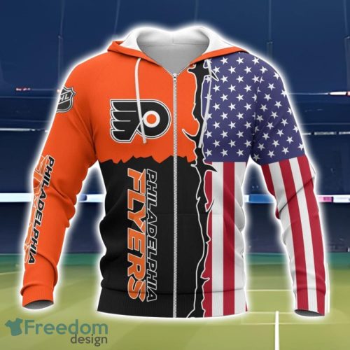 Philadelphia Flyers US Flag 3D Printing T-Shirt Hoodie Sweatshirt For Fans Product Photo 2