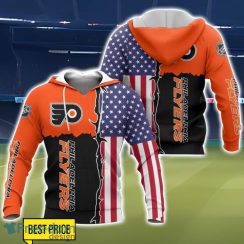 Philadelphia Flyers US Flag 3D Printing T-Shirt Hoodie Sweatshirt For Fans