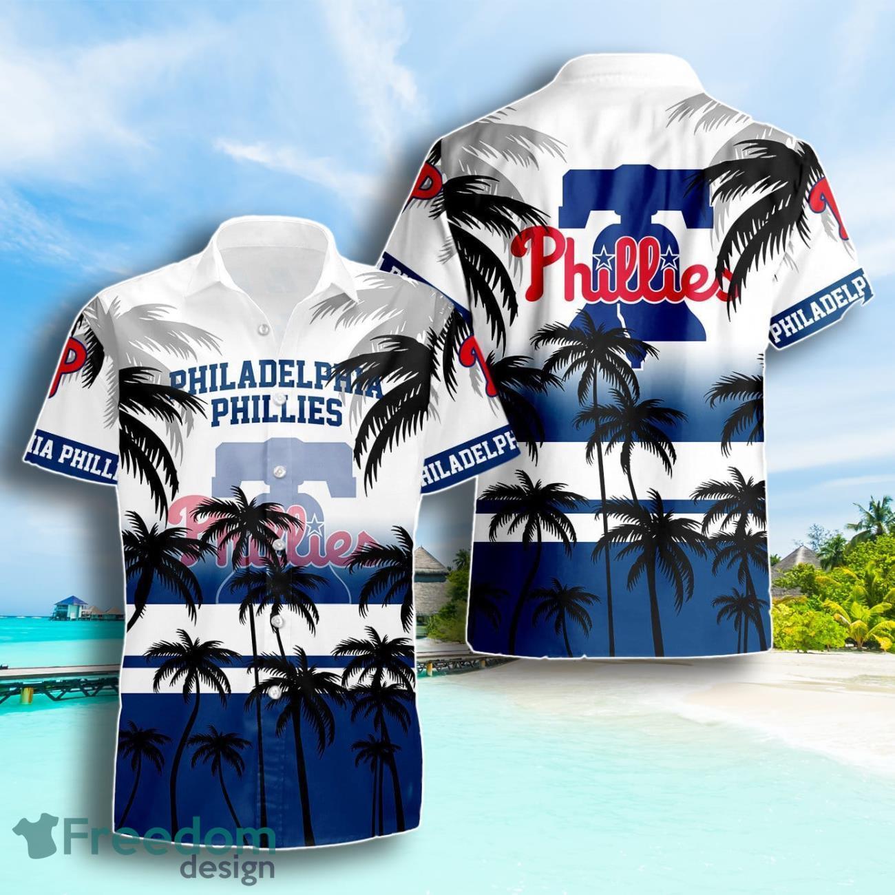 Philadelphia Phillies Coconut Tree Beach Pattern Pattern Hawaiian Shirt Summer Gift For Men Women Product Photo 1