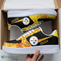 Pittsburgh Steelers Air Force 1 Sneakers Black Yellow Shoes