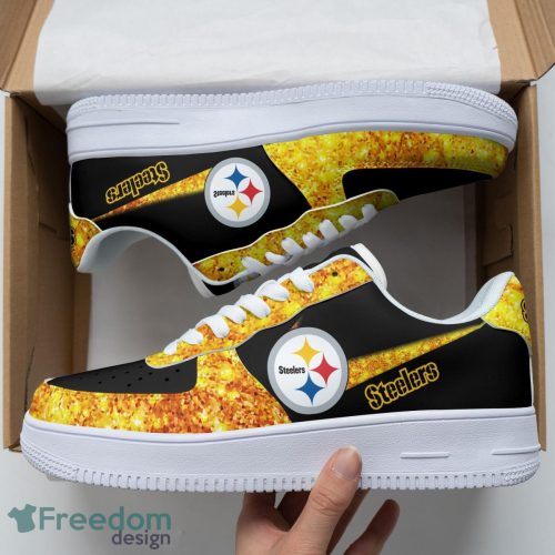 Pittsburgh Steelers Air Force 1 Sneakers Black Yellow Shoes Product Photo 1