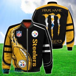 Pittsburgh Steelers Bomber 3D Jackets Style Gift Mens Monter Energy Custom Name
