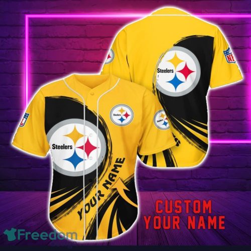 Pittsburgh Steelers Personalized Name 3D Baseball Jersey Shirt For Fans Product Photo 1