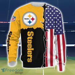 Pittsburgh Steelers US Flag 3D Printing T-Shirt Hoodie Sweatshirt For Fans Product Photo 3