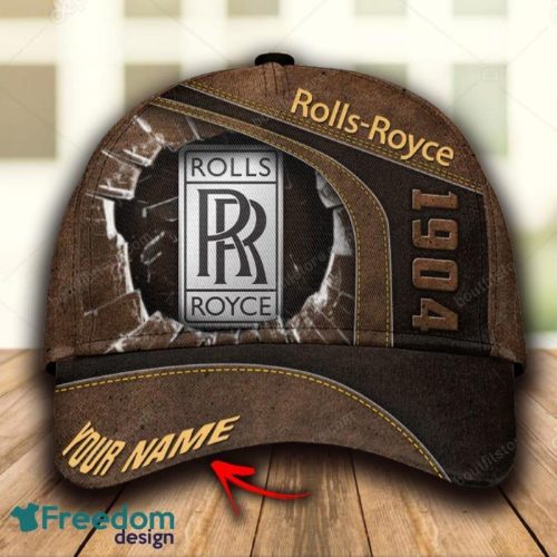 Rolls Royce Vintage Custom Name All Over Print 3D Hat Cap Brown For Mens Gift Hot Trending Summer - Rolls Royce Vintage Custom Name All Over Print 3D Hat Cap Brown For Mens Gift Hot Trending Summer