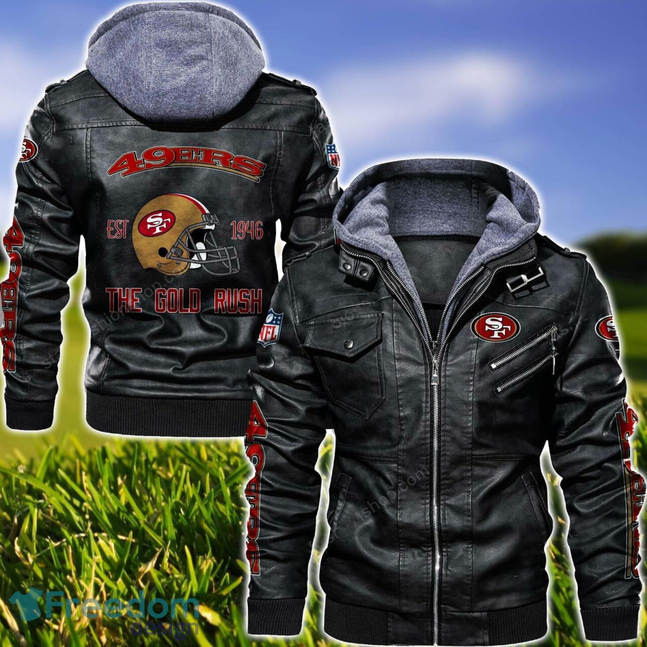 San Francisco 49ers 2D Leather Jacket Sport lover Gift Father's Day Gift Product Photo 1