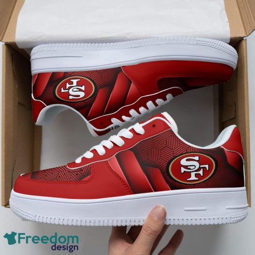 San Francisco 49ers Air Force 1 Sneakers Red Shoes Product Photo 1