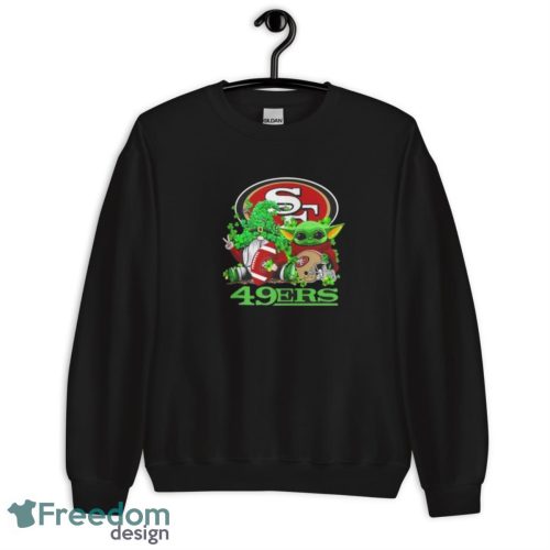 San Francisco 49ers Baby Yoda Happy St.Patrick’s Day Shamrock Shirt - Unisex Crewneck Sweatshirt