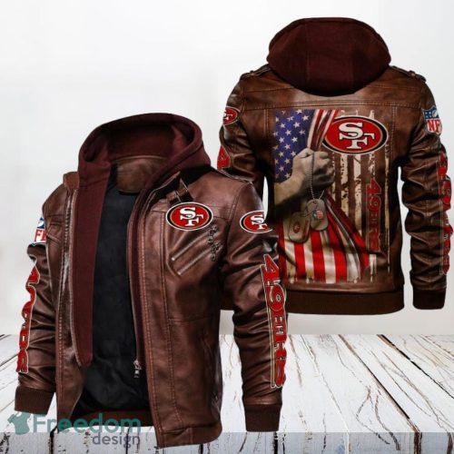 San Francisco 49ers Comfy Trendy Leather Jacket Gift For Men Product Photo 1