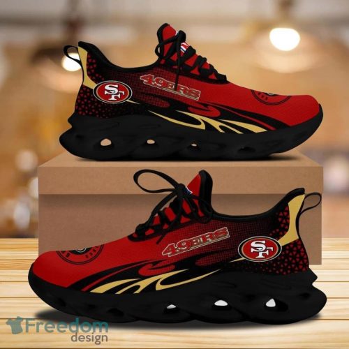 San Francisco 49ers Nfl Sport Max Soul Shoes Sneaker Wave Pattern Trending Summer Product Photo 1