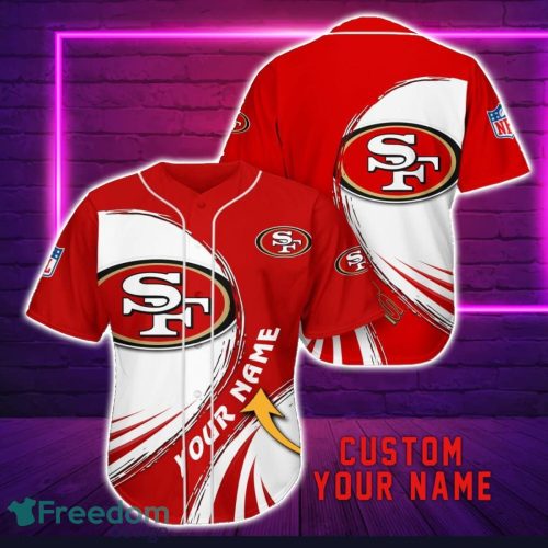 San Francisco 49ers Personalized Name 3D Baseball Jersey Shirt For Fans Product Photo 1