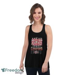 San Francisco 49ers Team Football 2024 National Football Conference Champions Signatures Shirt - Women's Flowy Racerback Tank