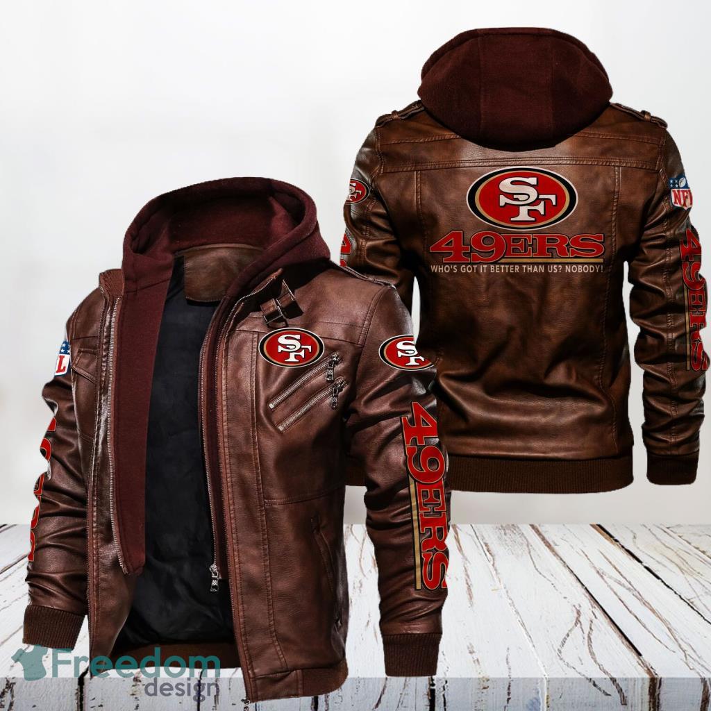 San Francisco 49ers Trendy Leather Jacket Gift For Men Product Photo 1