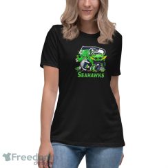 Seattle Seahawks Baby Yoda Happy St.Patrick’s Day Shamrock Shirt - Women's Relaxed Short Sleeve Jersey Tee