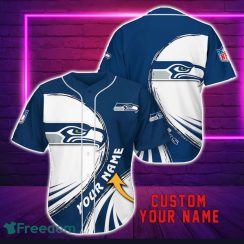 Seattle Seahawks Personalized Name 3D Baseball Jersey Shirt For Fans