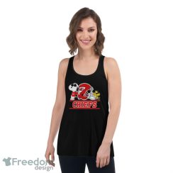 Snoopy Kansas City Chiefs T Shirts - Women's Flowy Racerback Tank