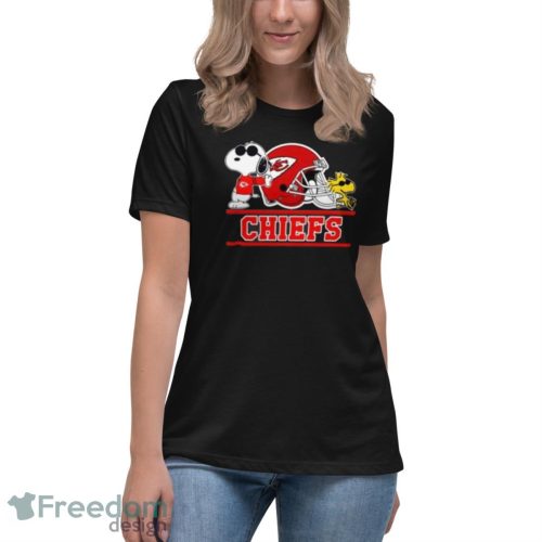 Snoopy Kansas City Chiefs T Shirts - Women's Relaxed Short Sleeve Jersey Tee