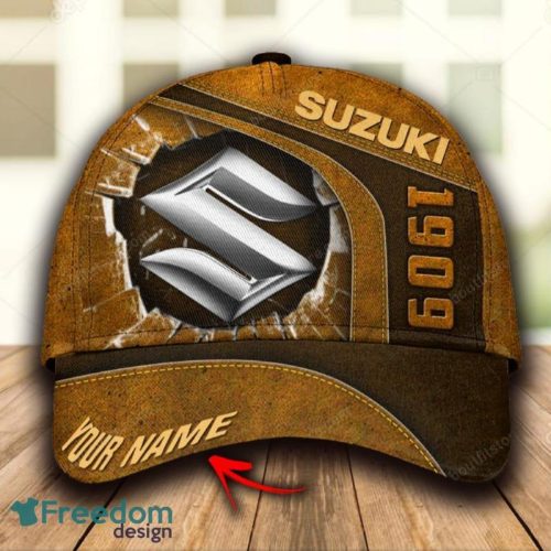 Suzuki Stylish Custom Name All Over Print 3D Hat Cap Brown For Mens Gift Hot Trending Summer - Suzuki Stylish Custom Name All Over Print 3D Hat Cap Brown For Mens Gift Hot Trending Summer