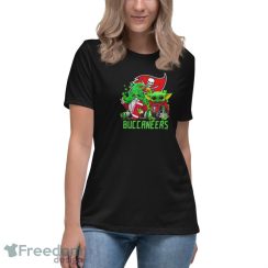 Tampa Bay Buccaneers Baby Yoda Happy St.Patrick’s Day Shamrock Shirt - Women's Relaxed Short Sleeve Jersey Tee