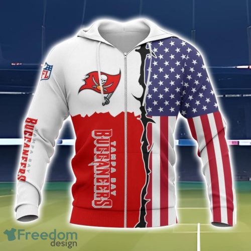 Tampa Bay Buccaneers US Flag 3D Printing T-Shirt Hoodie Sweatshirt For Fans Product Photo 2