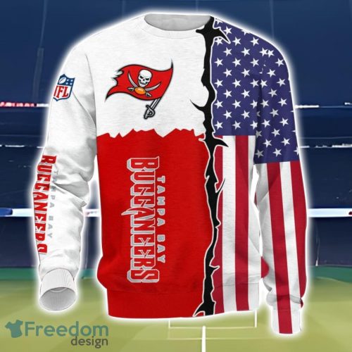 Tampa Bay Buccaneers US Flag 3D Printing T-Shirt Hoodie Sweatshirt For Fans Product Photo 3