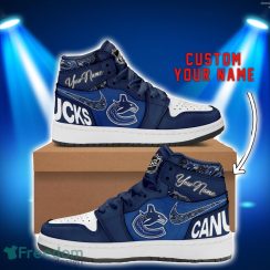 Vancouver Canucks Ciustom Name Air Jordan 1 Hightop Shoes Men Women Sneakers Gift Vancouver Canucks Ciustom Name Air Jordan 1 Hightop Shoes Men Women Sneakers Gift