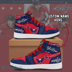 Washington Capitals Ciustom Name Air Jordan 1 Hightop Shoes Men Women Sneakers Gift Product Photo 2