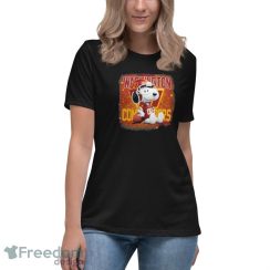 Washington Commanders Mix Snoopy T-Shirt - Women's Relaxed Short Sleeve Jersey Tee