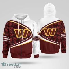 Washington Commanders Unisex 3D Hoodie Zip Hoodie Full Print Gift For Fans