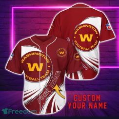 Washington Football Team Personalized Name 3D Baseball Jersey Shirt For Fans