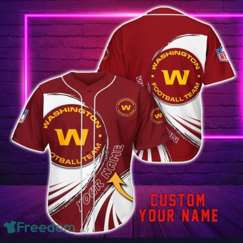 Washington Football Team Personalized Name 3D Baseball Jersey Shirt For Fans Product Photo 1