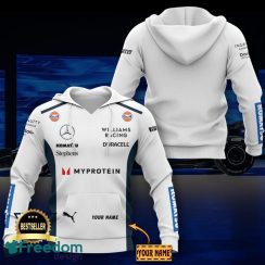 Williams Racing 2024 3D Hoodie, Zip Hoodie, T Shirt, 3D Bomber AOP Custom Name