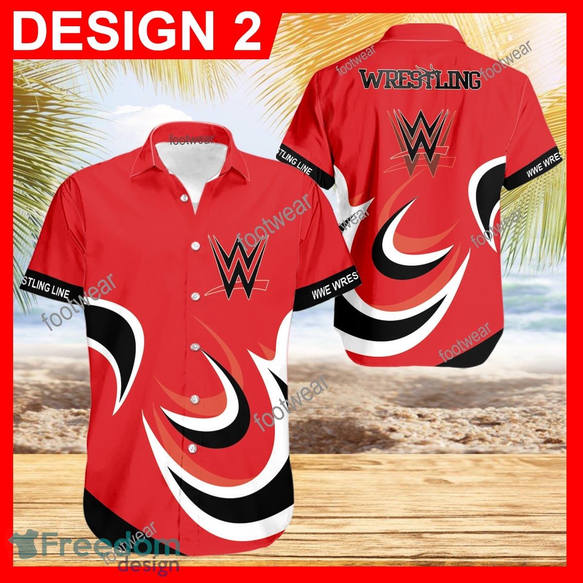WWE Wrestling Line Hawaiian Shirt Brand Design For Men Gifts New Trending Beach Holiday Summer image WWE Wrestling Line Hawaiian Shirt Brand Design For Men Gifts New Trending Beach Holiday Summer - WWE Wrestling Line Hawaiian Shirt Brand Style 2
