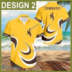 Wyoming Cowboys 3D Hawaiian Shirt For Men Gifts New Trending Shirts Beach Holiday Summer - NCAA Wyoming Cowboys 3D Hawaiian Shirt Pattern Style 2