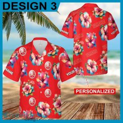 Yamaha Motorcycle Flower Vintage Surf Logo Beach Hawaiian Shirt Men And Women Gift Custom Name - Yamaha Motorcycle Flower Vintage Hawaiian Shirt Style 3