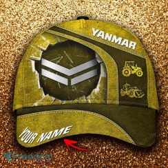Yanmar Custom Name All Over Print 3D Hat Cap Yellow Mens Gifts New Hot Trending Summer