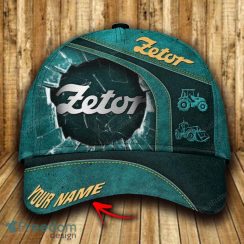 Zetor Custom Name All Over Print 3D Cap Green Mens Gifts New Hot Hat Trends Summer