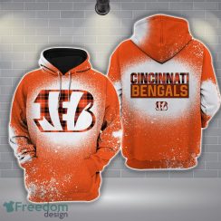 07-Cincinnati Bengals Plaid Bleached 3D Hoodie All Over Printed For Men And Women