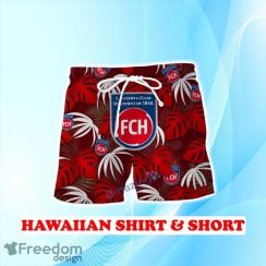 1 FC Heidenheim Hawaiian Shirt & Short Logo Palm Leaves Summer Beach Product Photo 2