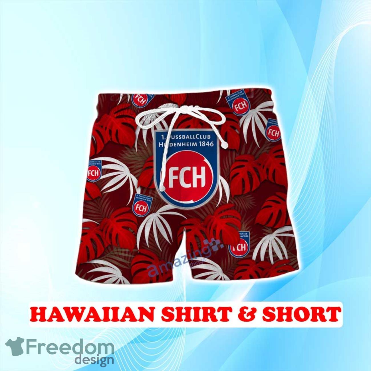 1 FC Heidenheim Hawaiian Shirt & Short Logo Palm Leaves Summer Beach image 1 FC Heidenheim Hawaiian Shirt & Short Logo Palm Leaves Summer Beach Product Photo 2