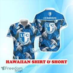 1 FC Magdeburg Hawaiian Shirt & Short Logo Palm Leaves Summer Beach 1 FC Magdeburg Hawaiian Shirt & Short Logo Palm Leaves Summer Beach