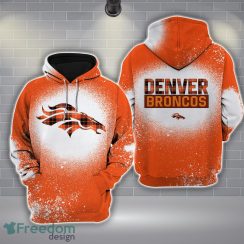 10-Denver Broncos Plaid Bleached 3D Hoodie All Over Printed For Men And Women