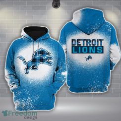 11-Detroit Lions Plaid Bleached 3D Hoodie All Over Printed For Men And Women