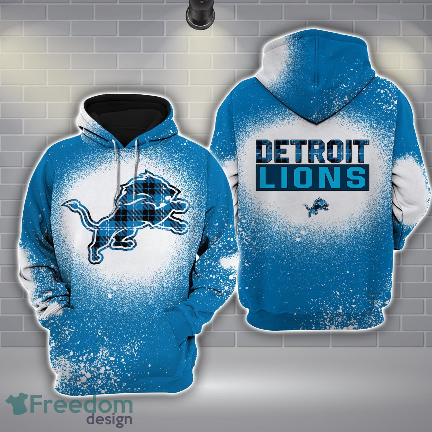 11 Detroit Lions Plaid Bleached 3D Hoodie All Over Printed For Men And Women image 11-Detroit Lions Plaid Bleached 3D Hoodie All Over Printed For Men And Women Product Photo 1