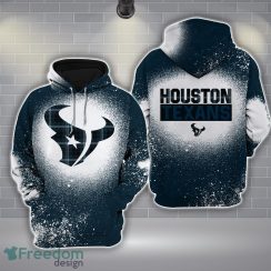 13-Houston Texans Plaid Bleached 3D Hoodie All Over Printed For Men And Women