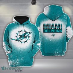 17-Miami Dolphins Plaid Bleached 3D Hoodie All Over Printed For Men And Women
