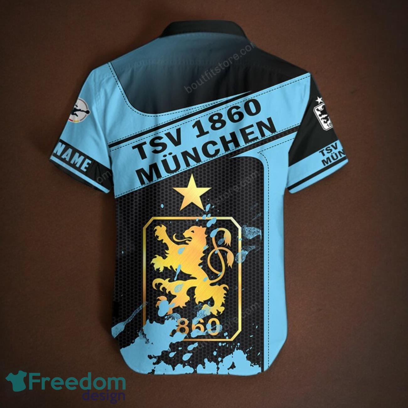 1860 Munich Custom Name Hawaiian Shirt Beach Summer For Fans image 1860 Munich Custom Name Hawaiian Shirt Beach Summer For Fans Product Photo 2