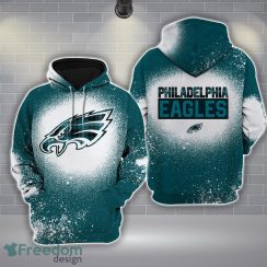 24-Philadelphia Eagles Plaid Bleached 3D Hoodie All Over Printed For Men And Women