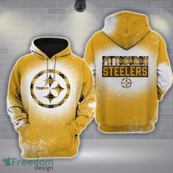 25-Pittsburgh Steelers Plaid Bleached 3D Hoodie All Over Printed For Men And Women